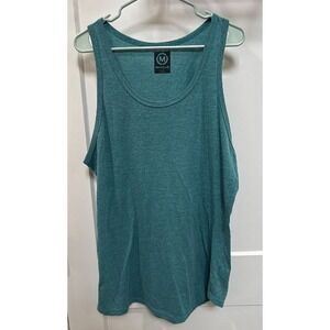 Metropark Essentials Men's Tank Top Large Aqua Sleeveless Casual Shirt